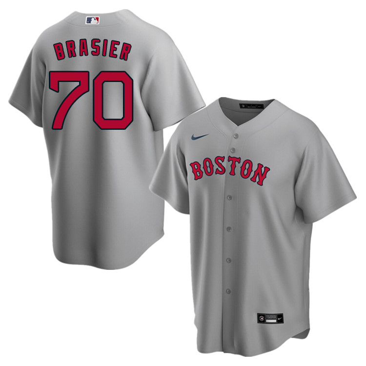 Nike Men #70 Ryan Brasier Boston Red Sox Baseball Jerseys Sale-Gray